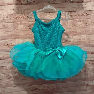 Turquoise Tutu Dance Dress Children's XS